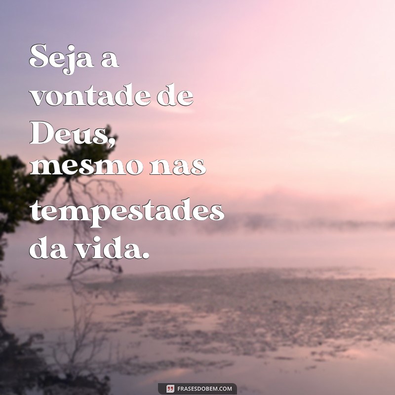 seja a vontade de deus Seja a vontade de Deus, mesmo nas tempestades da vida.