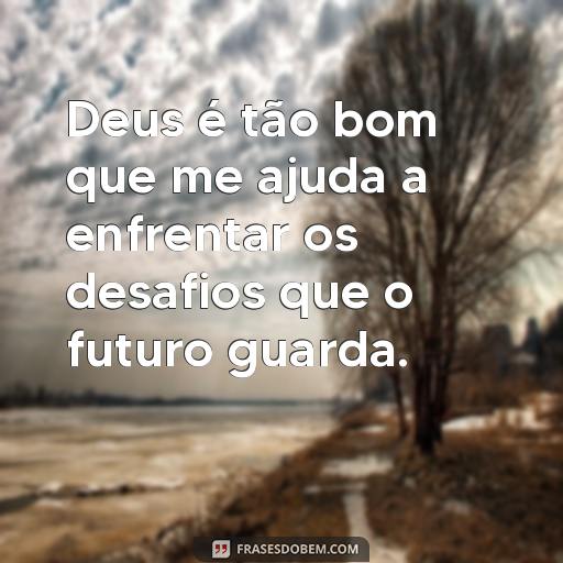  Deus é tão bom que me ajuda a enfrentar os desafios que o futuro guarda.