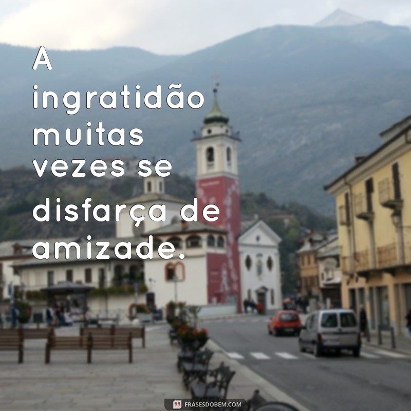 a ingratidão vem de quem menos esperamos A ingratidão muitas vezes se disfarça de amizade.