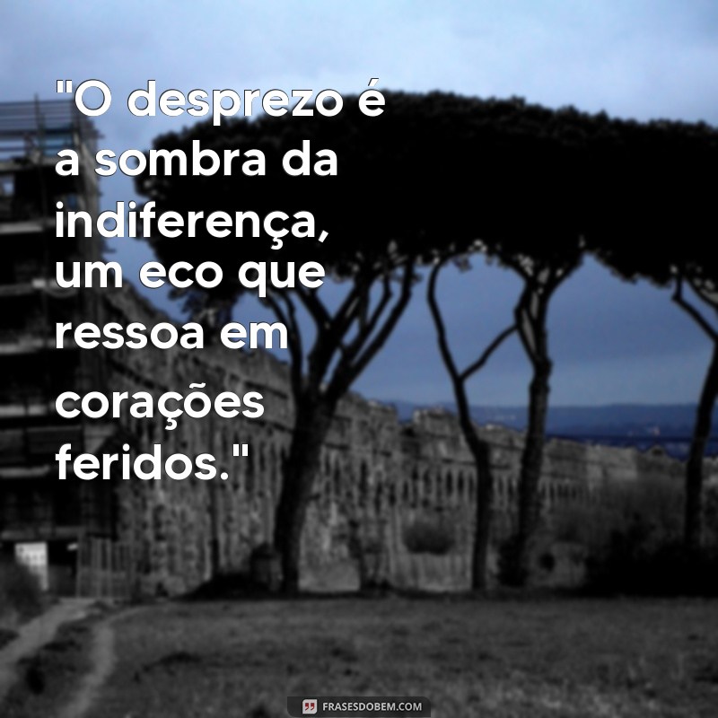 frases sobre desprezo e indiferença 