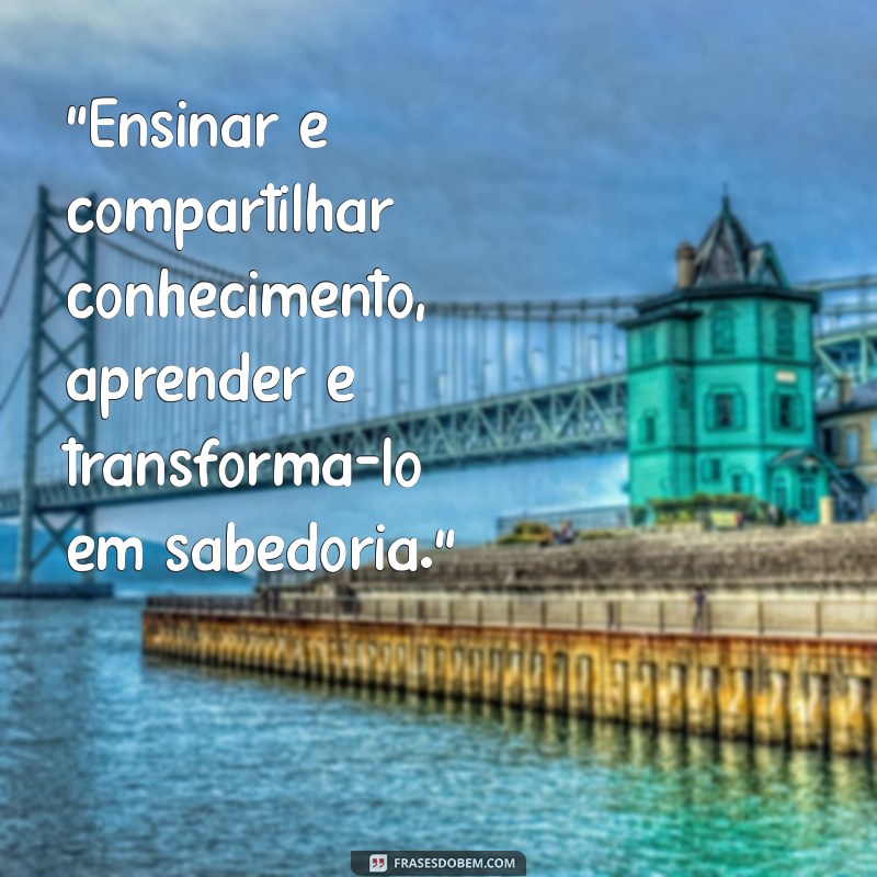 frases ensinar e aprender 