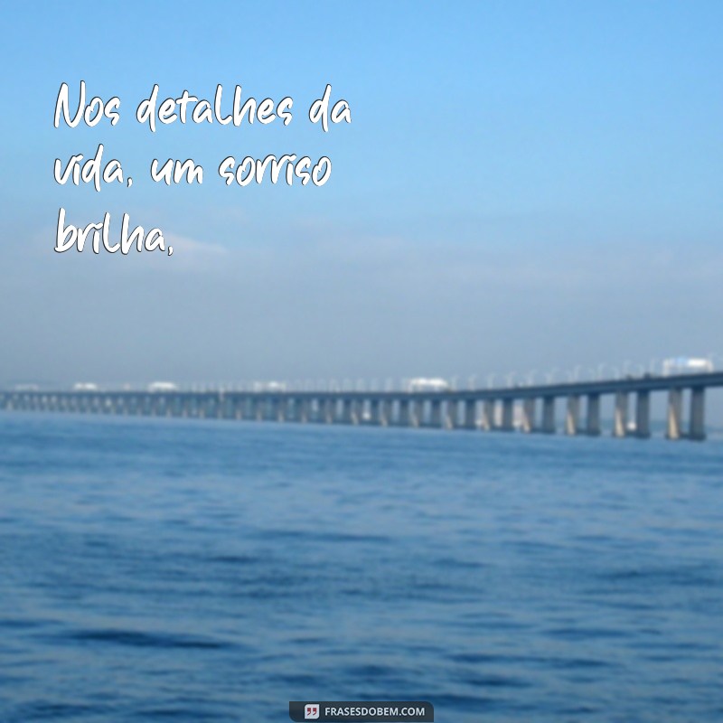 poesia sobre gratidão Nos detalhes da vida, um sorriso brilha,