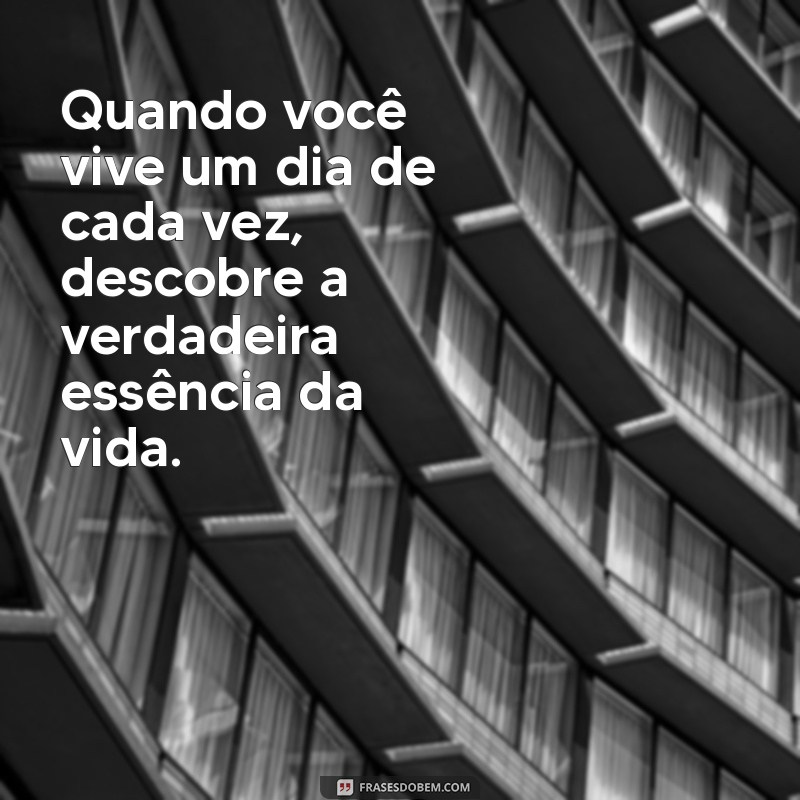 Viver um Dia de Cada Vez: A Arte de Aproveitar o Presente 