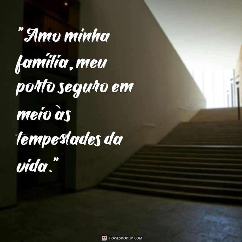 frases amo minha família 