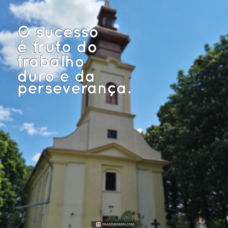 frases sobre trabalhar e conquistar O sucesso é fruto do trabalho duro e da perseverança.