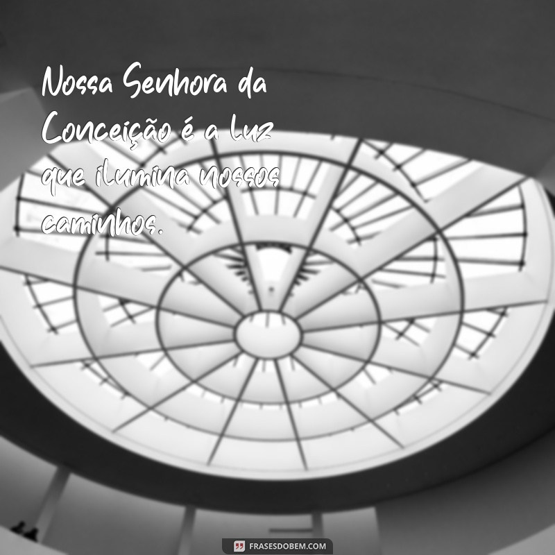 nossa senhora da conceição frases Nossa Senhora da Conceição é a luz que ilumina nossos caminhos.