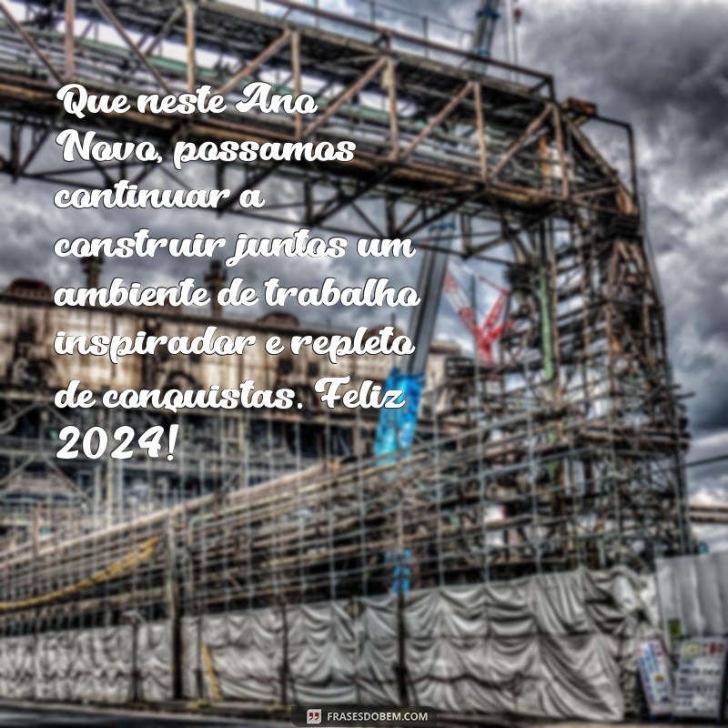 mensagem de ano novo para funcionarios Que neste Ano Novo, possamos continuar a construir juntos um ambiente de trabalho inspirador e repleto de conquistas. Feliz 2024!