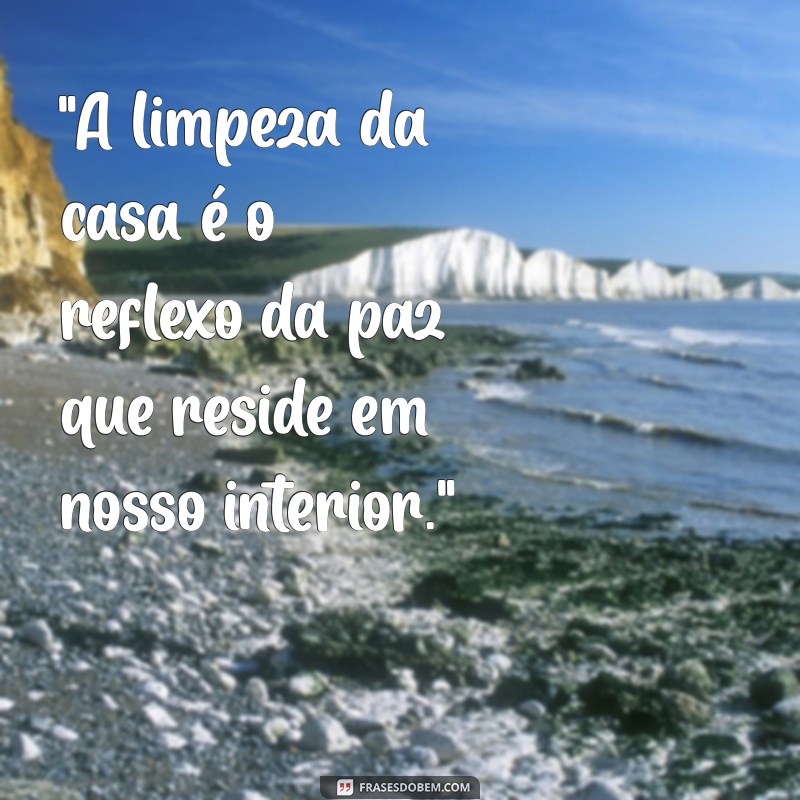 frases sobre limpeza de casa 