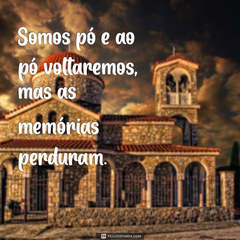 Reflexões sobre a Vida: A Sabedoria de Somos Pó e ao Pó Voltaremos 