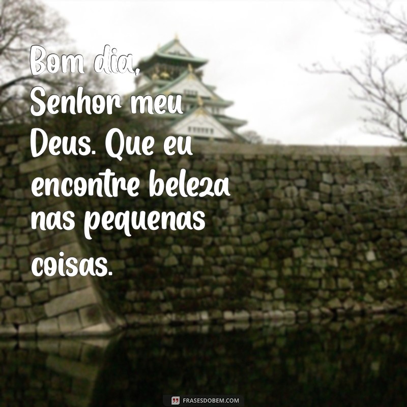 Bom Dia, Senhor Meu Deus: Reflexões e Frases Inspiradoras para Começar o Dia 