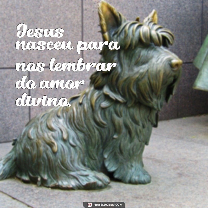 frases jesus nasceu Jesus nasceu para nos lembrar do amor divino.