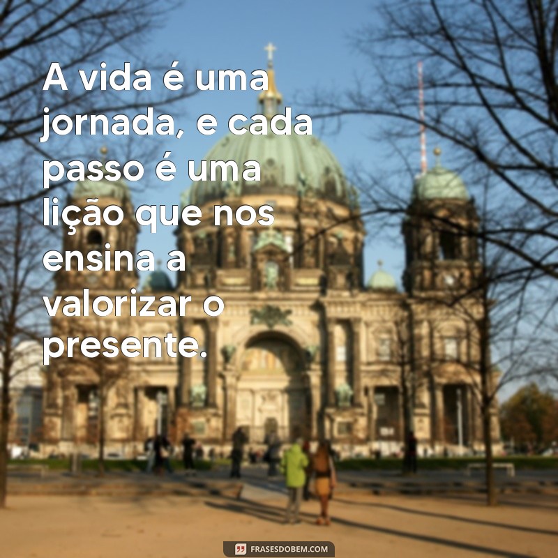 pensando na vida A vida é uma jornada, e cada passo é uma lição que nos ensina a valorizar o presente.