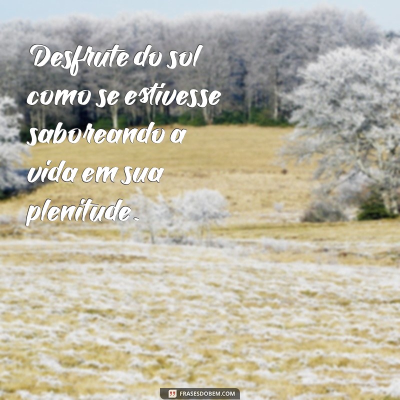 Frases Inspiradoras para Aproveitar um Dia de Sol 