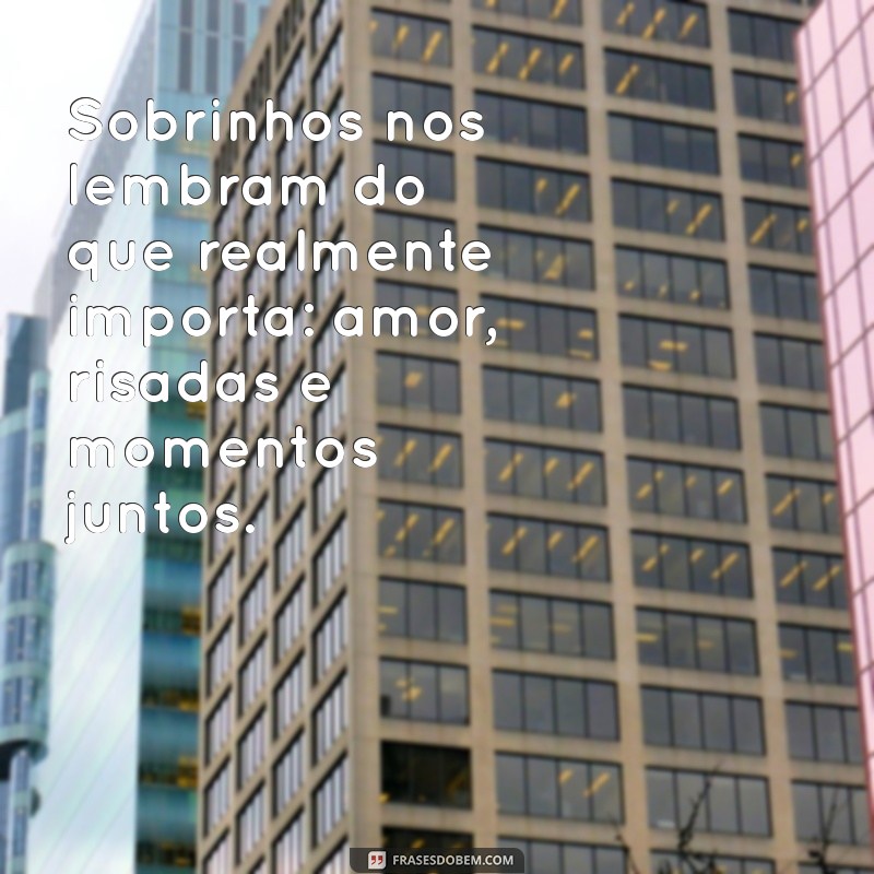 As Melhores Frases Sobre Sobrinhos: Amor e Alegria em Palavras 