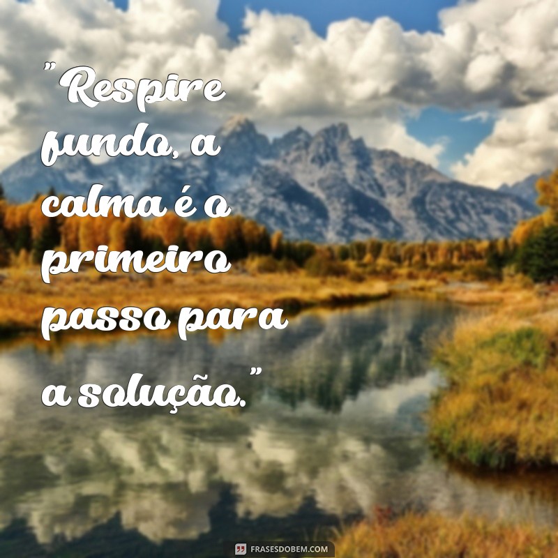 frases para manter a calma 