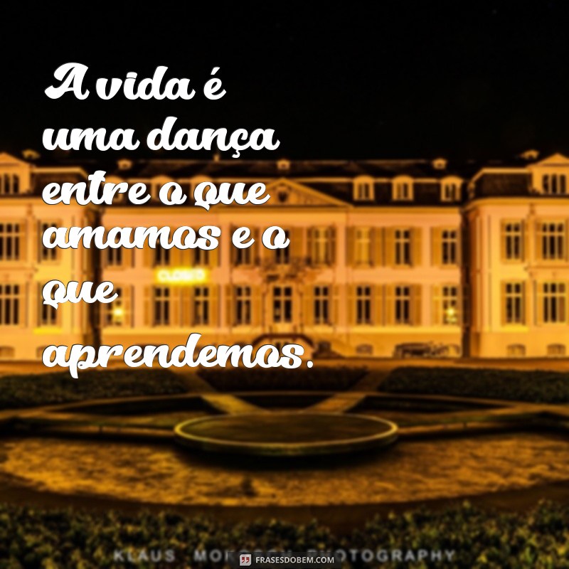 concunhado A vida é uma dança entre o que amamos e o que aprendemos.