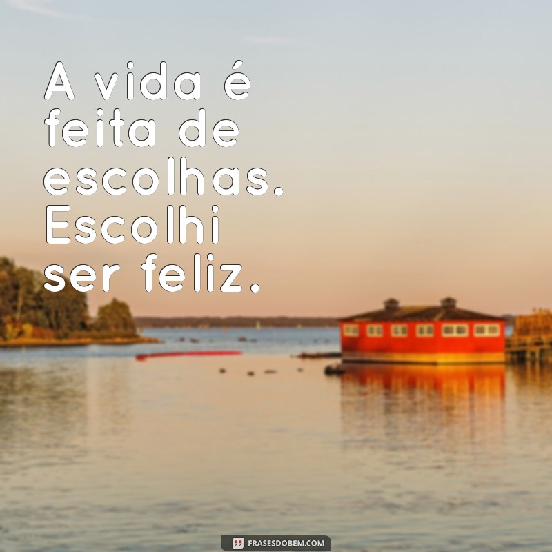 frases instagram bio A vida é feita de escolhas. Escolhi ser feliz. ✨