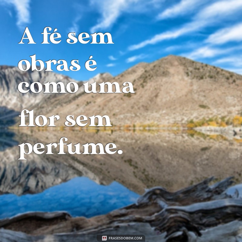 a fé sem obras ela é morta A fé sem obras é como uma flor sem perfume.