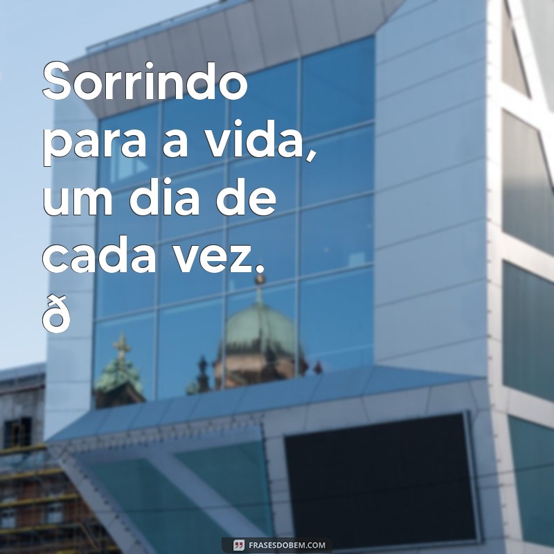 frases bio whatsapp Sorrindo para a vida, um dia de cada vez. 😊