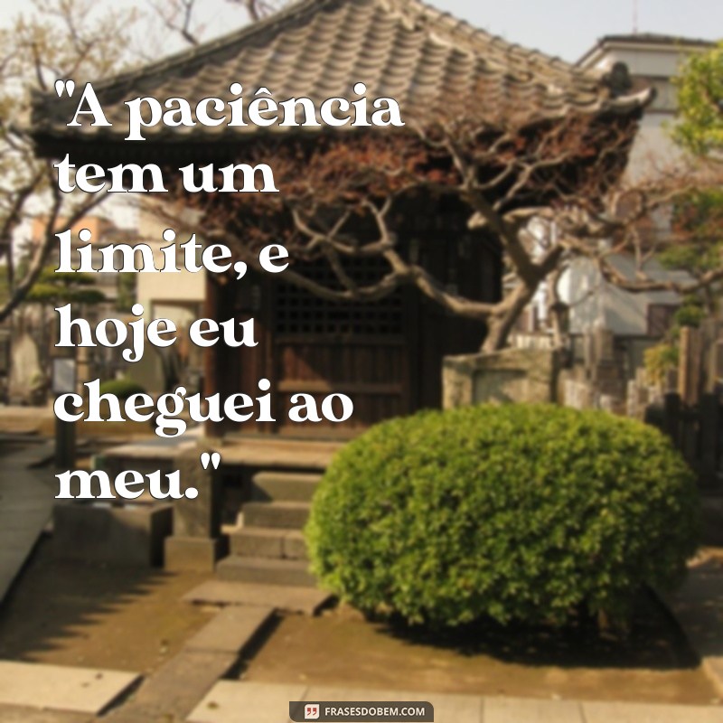 frases de paciência esgotada 