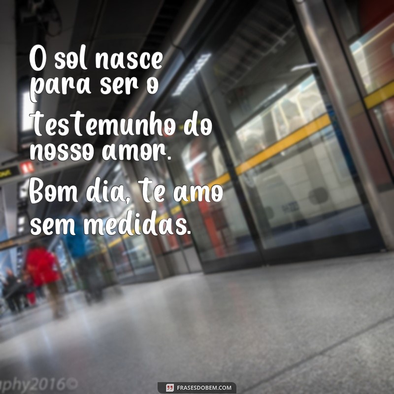 Descubra as mais belas frases de bom dia para expressar seu amor 