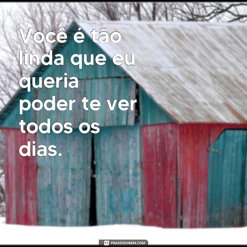 frases de paqueras e cantadas Você é tão linda que eu queria poder te ver todos os dias.