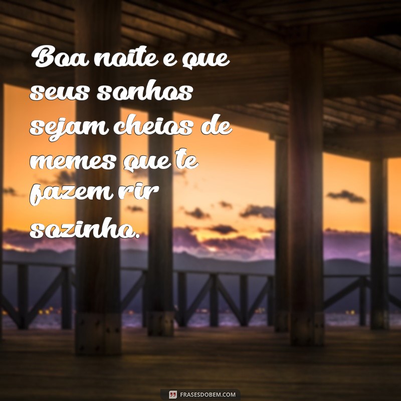 Descubra as melhores frases de boa noite em memes para alegrar seu dia! 