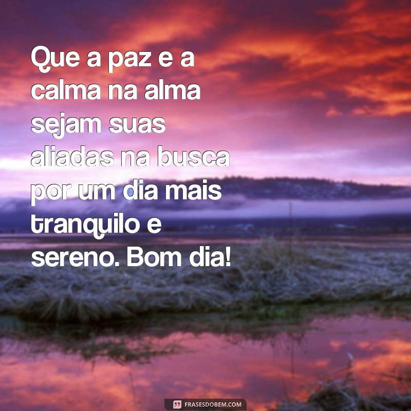 Descubra as melhores frases para trazer paz e calma à sua alma em um bom dia 