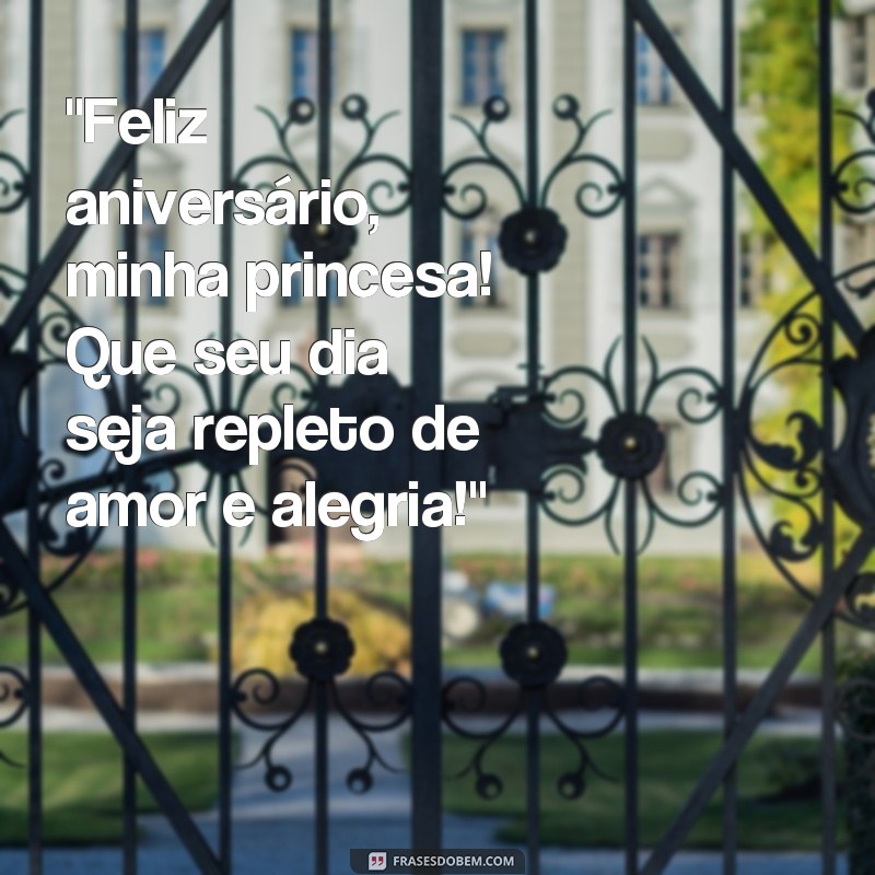 frases feliz aniversário princesa 