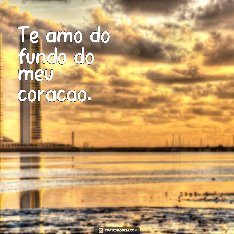 frases de amor en portugues Te amo do fundo do meu coração.