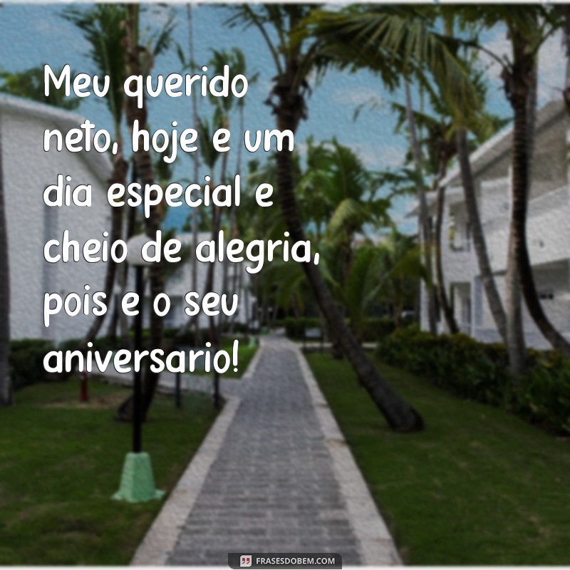 frases de aniversário para meu neto Meu querido neto, hoje é um dia especial e cheio de alegria, pois é o seu aniversário!