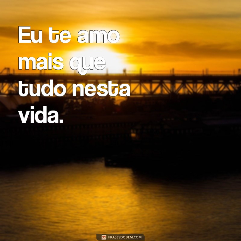 frases de fingimento Eu te amo mais que tudo nesta vida.