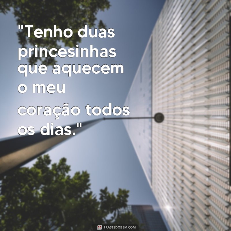 frases mãe de duas princesas 