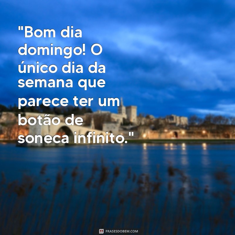 frases bom dia domingo engraçado 