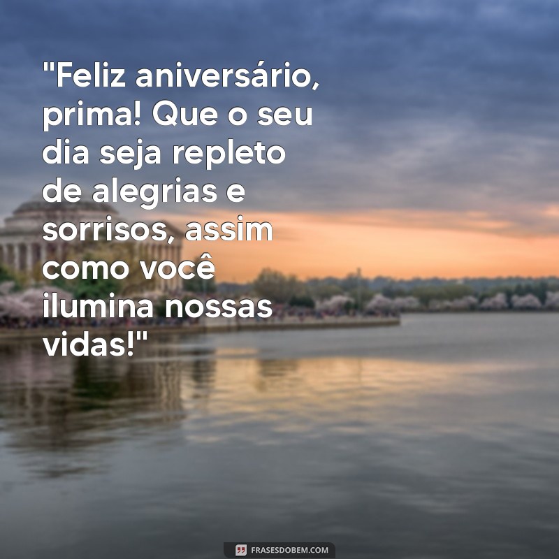 frases de feliz aniversário para prima 