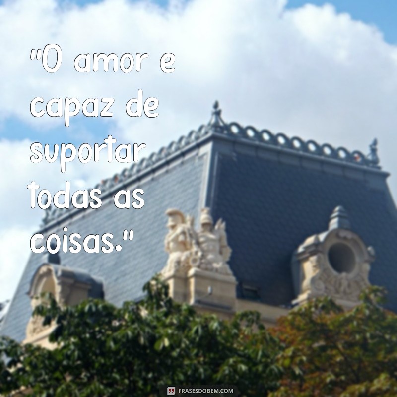 frases o amor tudo sofre 