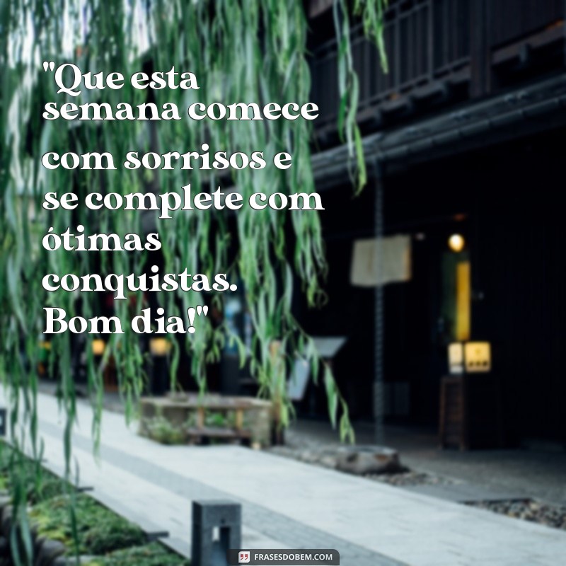 frases de bom dia inicio de semana 