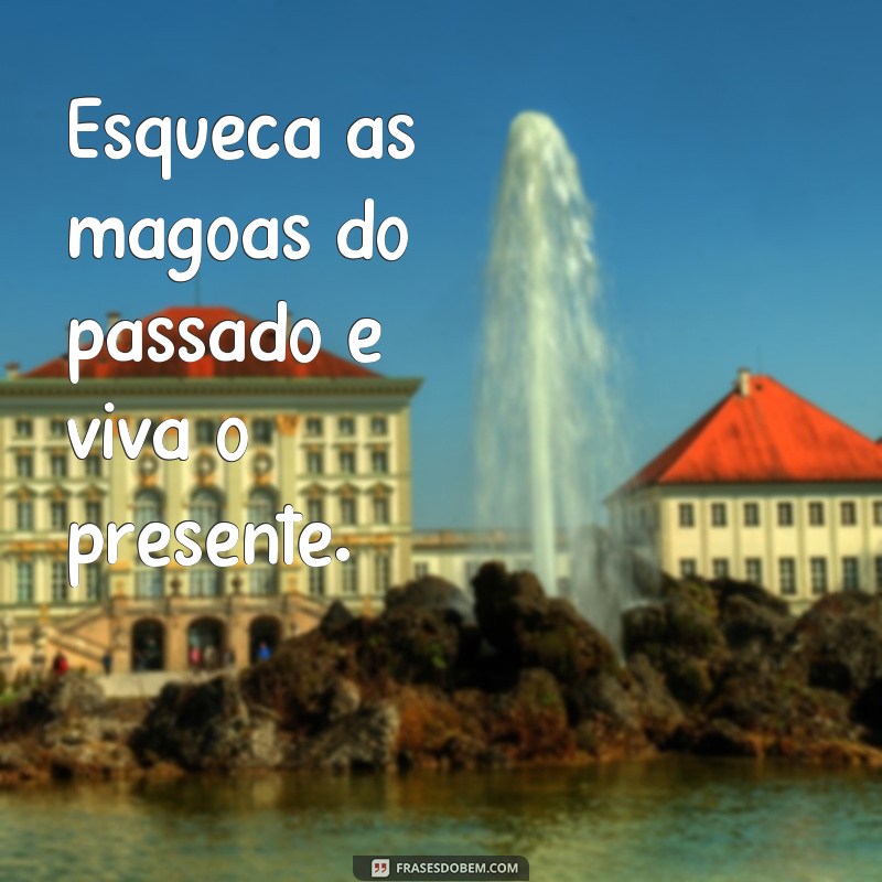 frases esqueça Esqueça as mágoas do passado e viva o presente.