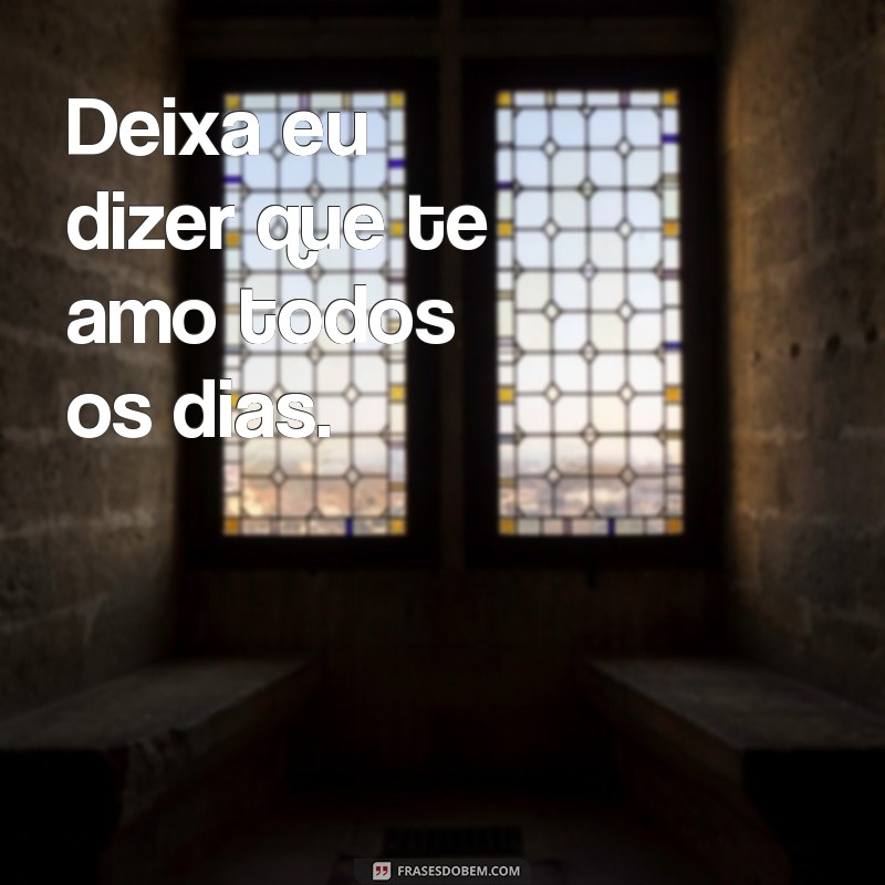 frases deixa eu dizer que te amo Deixa eu dizer que te amo todos os dias.