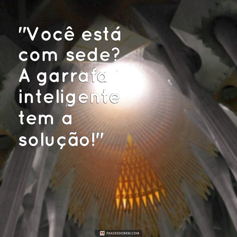 frases garrafa inteligente 