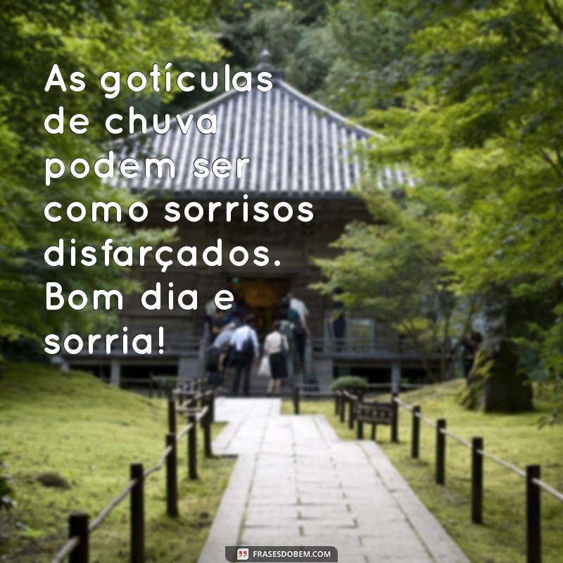 Frases Inspiradoras para um Bom Dia Chuvoso: Comece o Dia com Positividade 