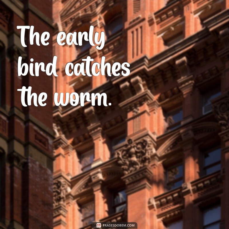 frases de inglês The early bird catches the worm.