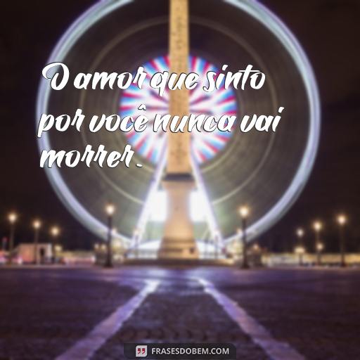 Frases que me Inspiram para Sempre: Uma Lista de Citações Eternamente Demais para Mim O amor que sinto por você nunca vai morrer.