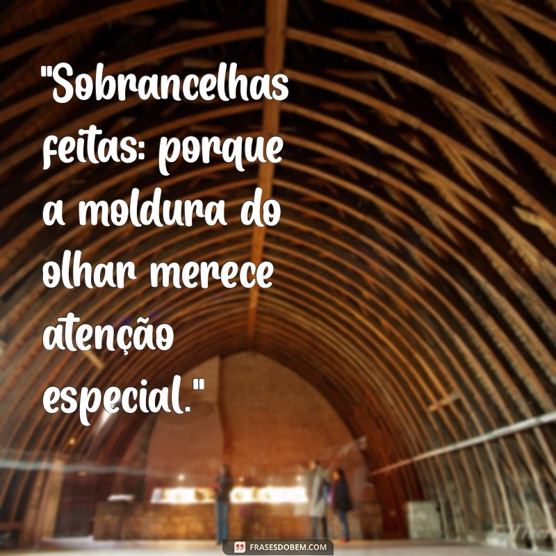 frases de sobrancelhas feitas 