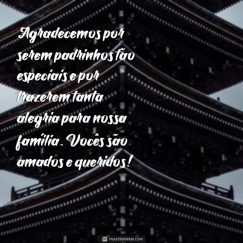 Obrigado Padrinhos: Uma Emocionante Mensagem de Agradecimento aos Apoiadores da Minha Filha 
