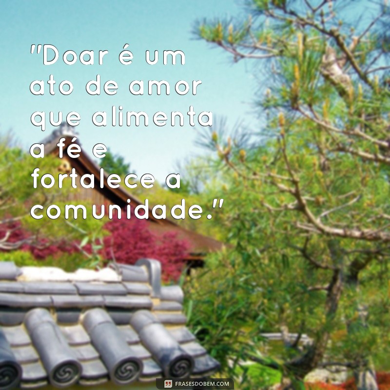 frases de doação para igreja 