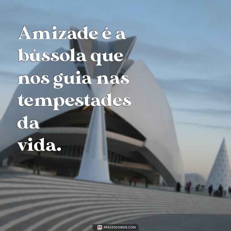 amizade é Amizade é a bússola que nos guia nas tempestades da vida.