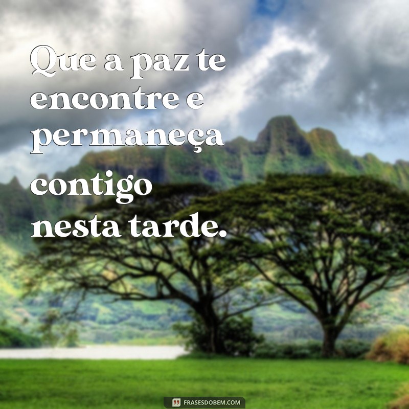 Boa Tarde com Paz: Encontre Serenidade e Harmonia no Seu Dia 