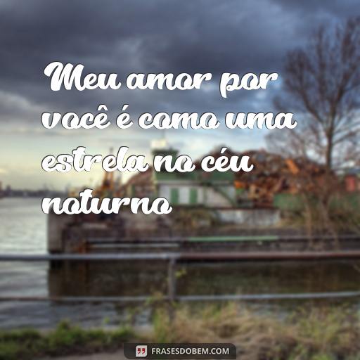 Frases de Amor Poesia: Uma Coleção de Versos para Inspirar o Seu Coração Meu amor por você é como uma estrela no céu noturno