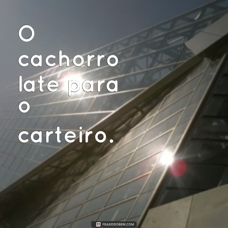 ditado de frases para 3 ano O cachorro late para o carteiro.